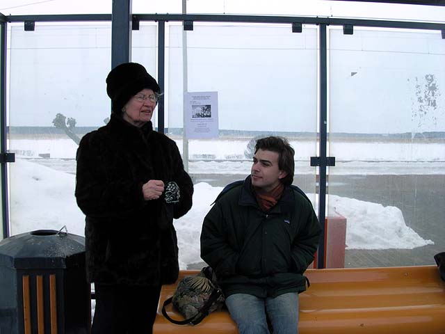 cold wait at the bus stop