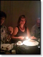 illuminated birthday dessert 